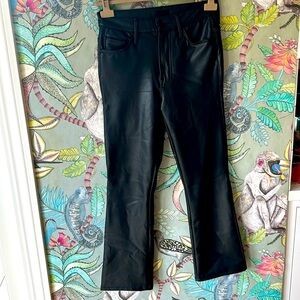 Faux leather pants